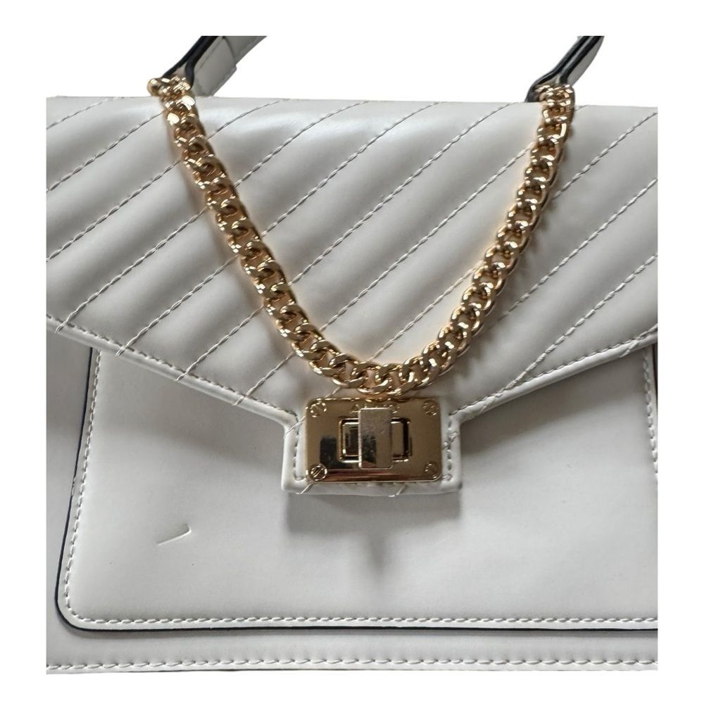 Aldo Matthan Convertible Satchel in white. - Picture 3 of 9
